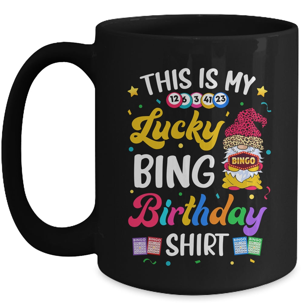 This Is My Lucky Bingo Birthday Funny Bingo Gnome Mug | siriusteestore