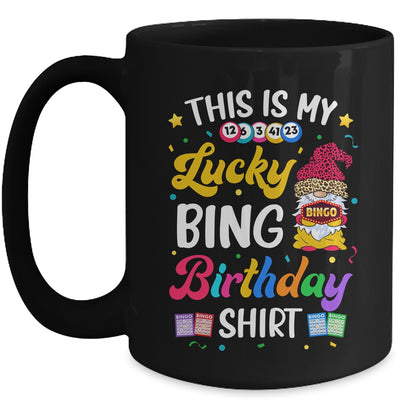 This Is My Lucky Bingo Birthday Funny Bingo Gnome Mug | siriusteestore