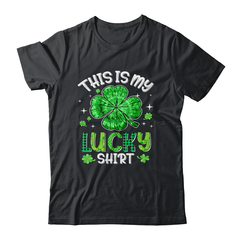 This Is My Lucky Shirt St Patricks Day Shamrock Tie Dye Shirt & Hoodie | siriusteestore