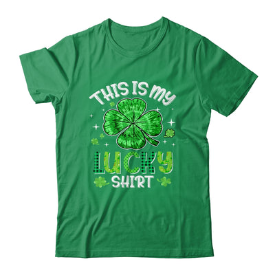 This Is My Lucky Shirt St Patricks Day Shamrock Tie Dye Shirt & Hoodie | siriusteestore