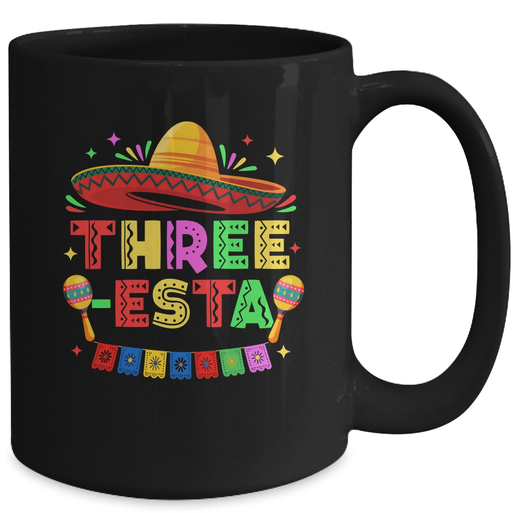 Three-Esta Fiesta Sombrero 3rd Birthday Mexican Outfit Mug | siriusteestore