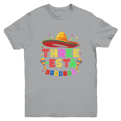 Three-Esta Fiesta Sombrero 3rd Birthday Mexican Outfit Youth Shirt | siriusteestore