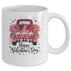 Three Gnomes And Leopard Truck Happy Valentine's Day Mug | siriusteestore