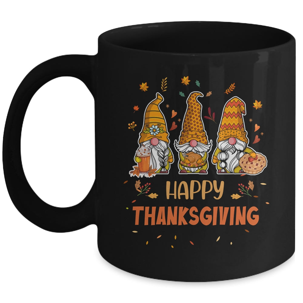 Three Gnomes Happy Thanksgiving Autumn Fall Pumpkin Spice Mug | siriusteestore