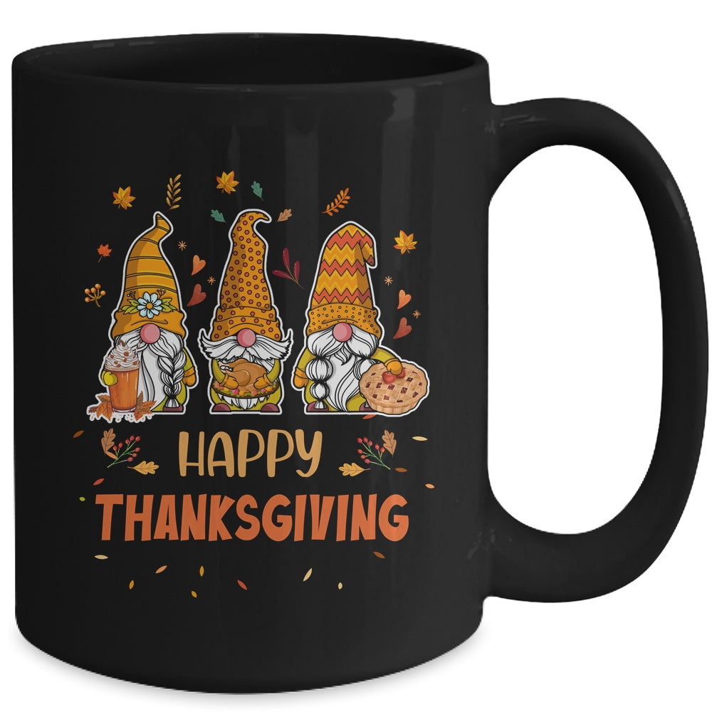 Three Gnomes Happy Thanksgiving Autumn Fall Pumpkin Spice Mug | siriusteestore
