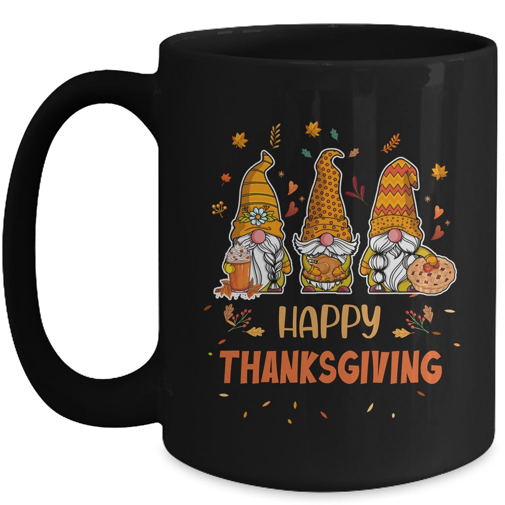 Three Gnomes Happy Thanksgiving Autumn Fall Pumpkin Spice Mug | siriusteestore