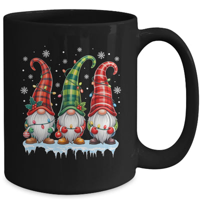 Three Gnomes Men Women Buffalo Plaid Red Christmas Mug | siriusteestore