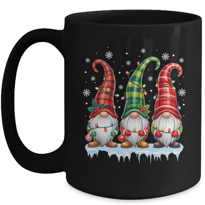 Three Gnomes Men Women Buffalo Plaid Red Christmas Mug | siriusteestore