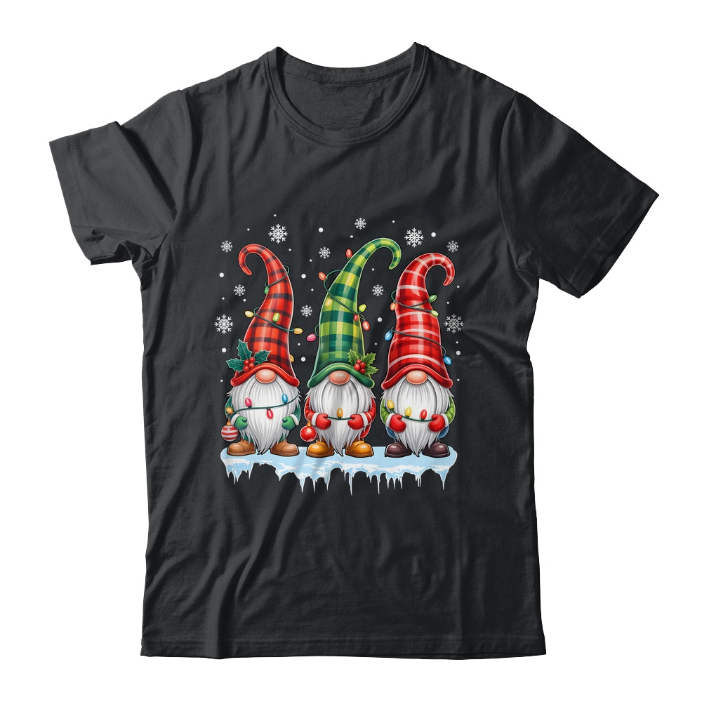 Three Gnomes Men Women Buffalo Plaid Red Christmas Shirt & Sweatshirt | siriusteestore