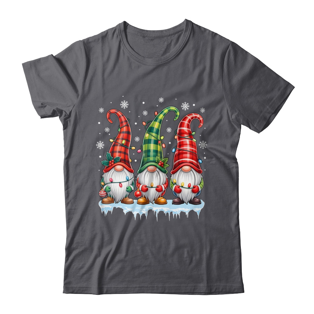 Three Gnomes Men Women Buffalo Plaid Red Christmas Shirt & Sweatshirt | siriusteestore