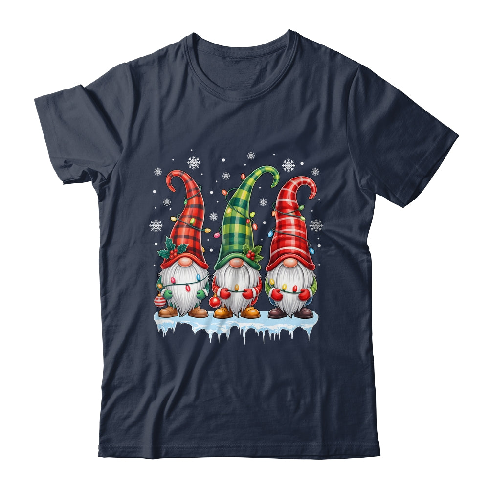Three Gnomes Men Women Buffalo Plaid Red Christmas Shirt & Sweatshirt | siriusteestore