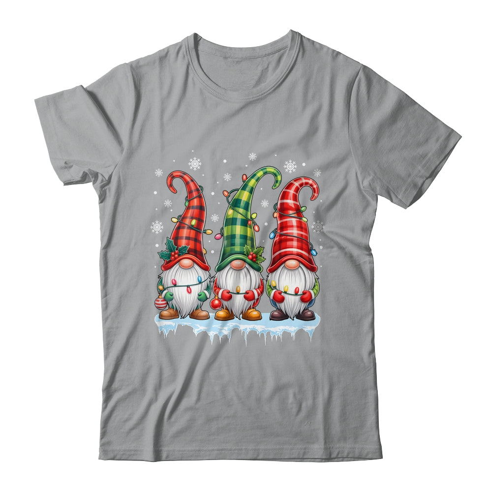 Three Gnomes Men Women Buffalo Plaid Red Christmas Shirt & Sweatshirt | siriusteestore