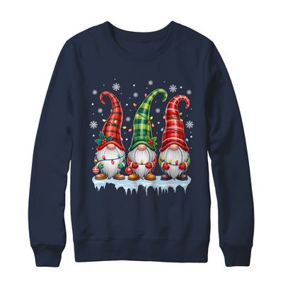 Three Gnomes Men Women Buffalo Plaid Red Christmas Shirt & Sweatshirt | siriusteestore