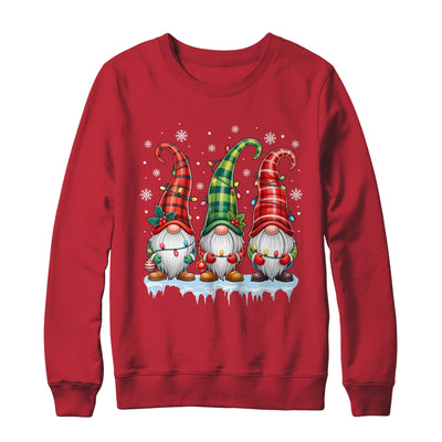 Three Gnomes Men Women Buffalo Plaid Red Christmas Shirt & Sweatshirt | siriusteestore