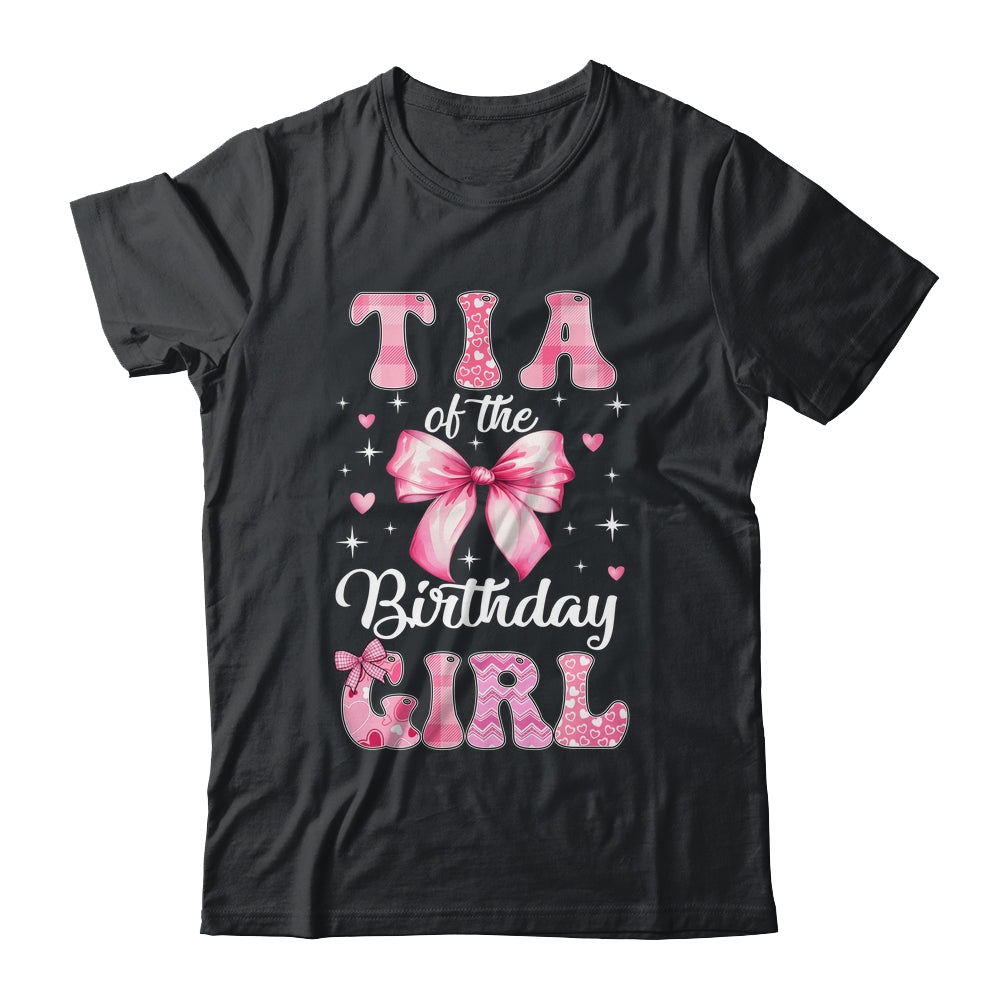 Tia Of Birthday Girl Coquette Bow Matching Family Shirt & Hoodie | siriusteestore