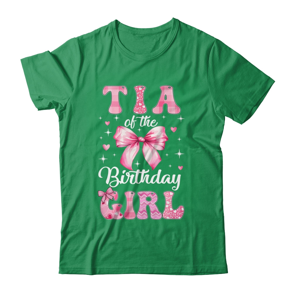 Tia Of Birthday Girl Coquette Bow Matching Family Shirt & Hoodie | siriusteestore