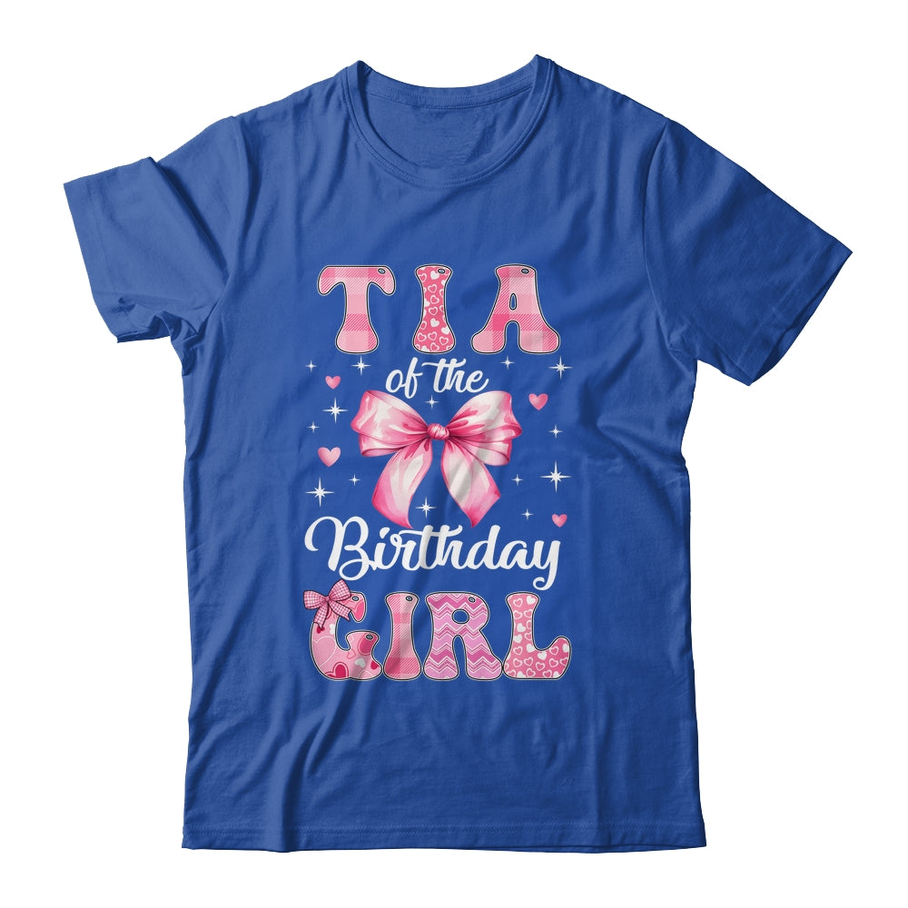 Tia Of Birthday Girl Coquette Bow Matching Family Shirt & Hoodie | siriusteestore