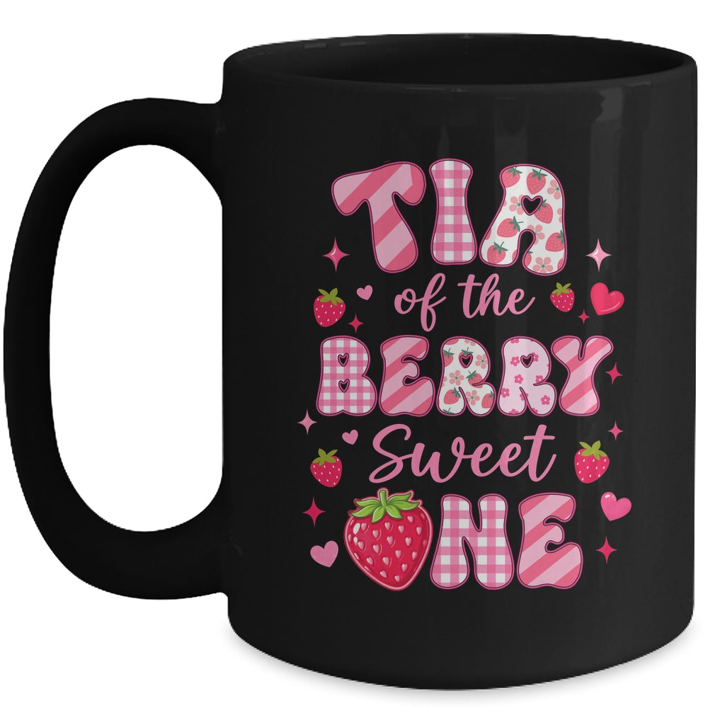 Tia Of The Berry Sweet One Strawberry First Birthday Mug | siriusteestore