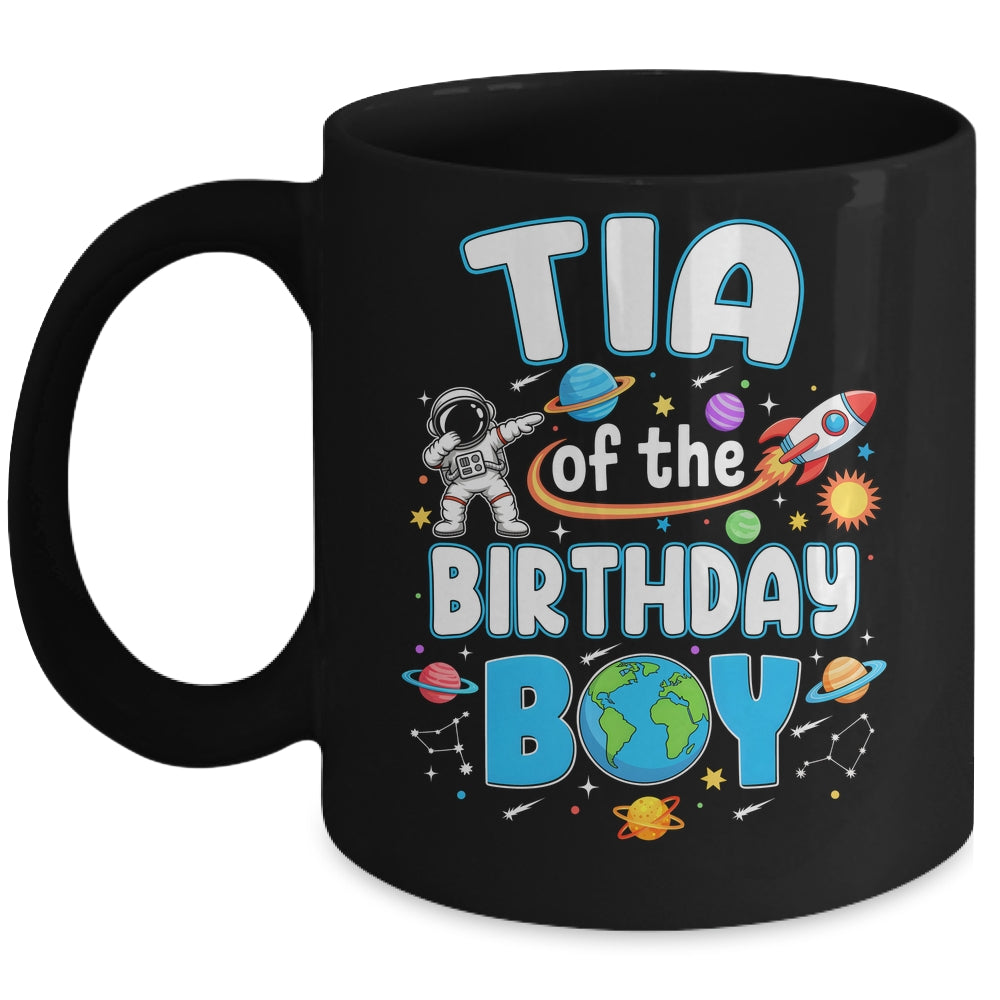 Tia Of The Birthday Boy Astronaut Family Space Planets Mug | siriusteestore