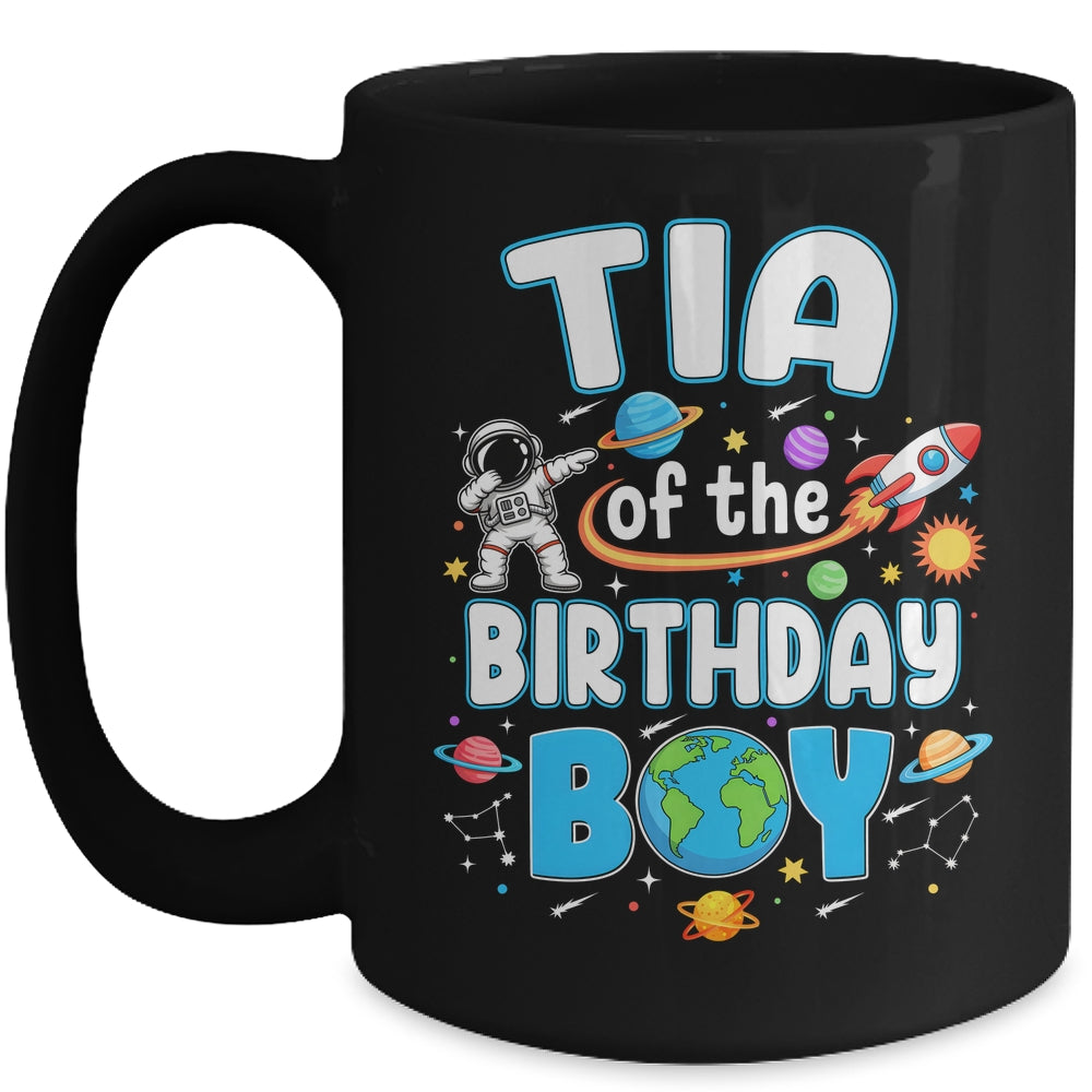 Tia Of The Birthday Boy Astronaut Family Space Planets Mug | siriusteestore
