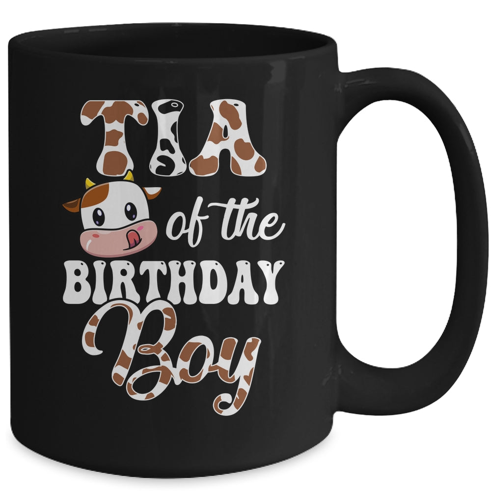 Tia Of The Birthday Boy Cow Farm 1st Birthday Boy Mug | siriusteestore