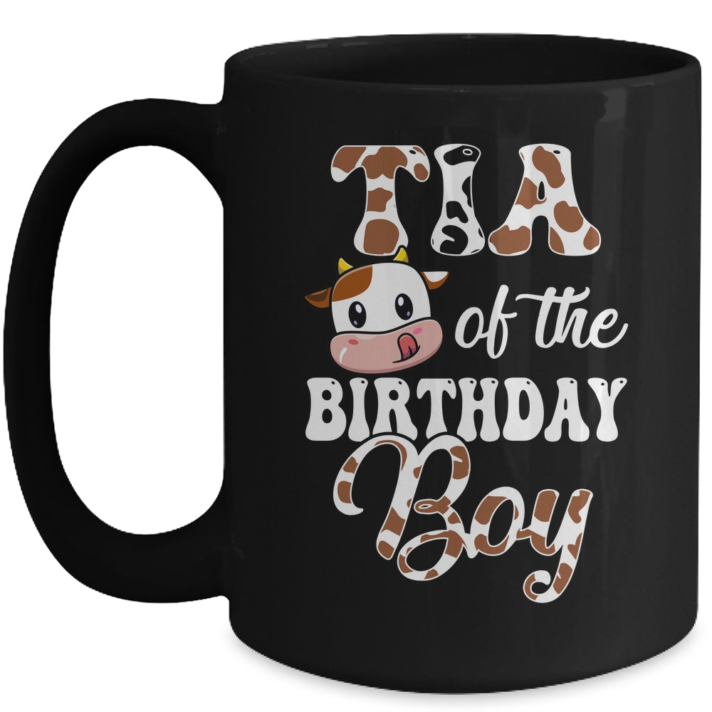 Tia Of The Birthday Boy Cow Farm 1st Birthday Boy Mug | siriusteestore