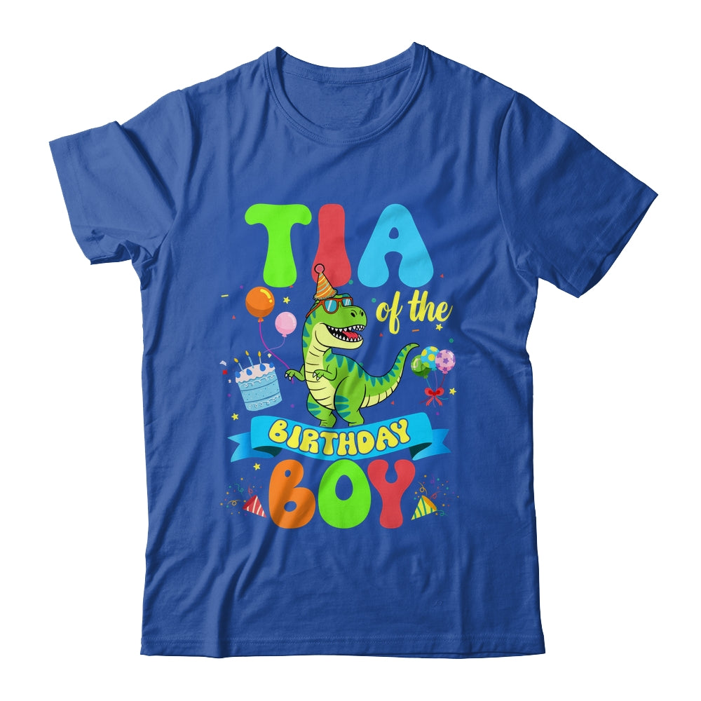 Tia Of The Birthday Boy TRex Dinosaur Birthday Family Shirt & Hoodie | siriusteestore