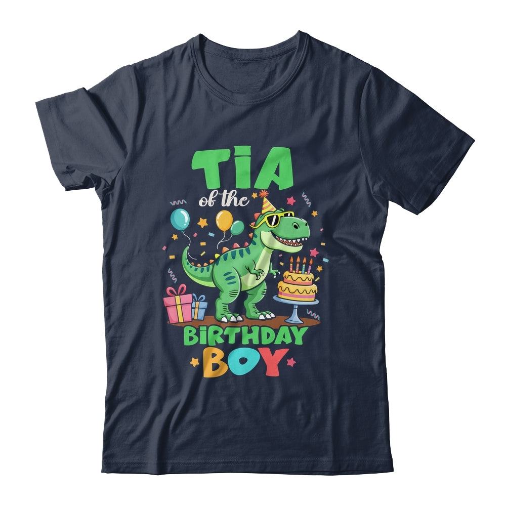 Tia Of The Birthday Boy T Rex Dinosaur Family Party Shirt & Hoodie | siriusteestore