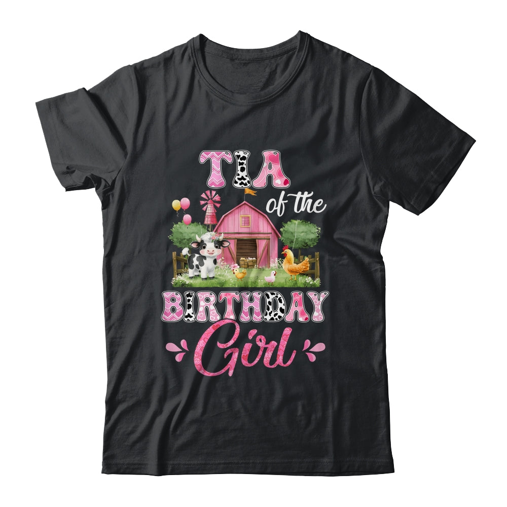Tia Of The Birthday Girl 1st Birthday Cow Farm Family Shirt & Hoodie | siriusteestore