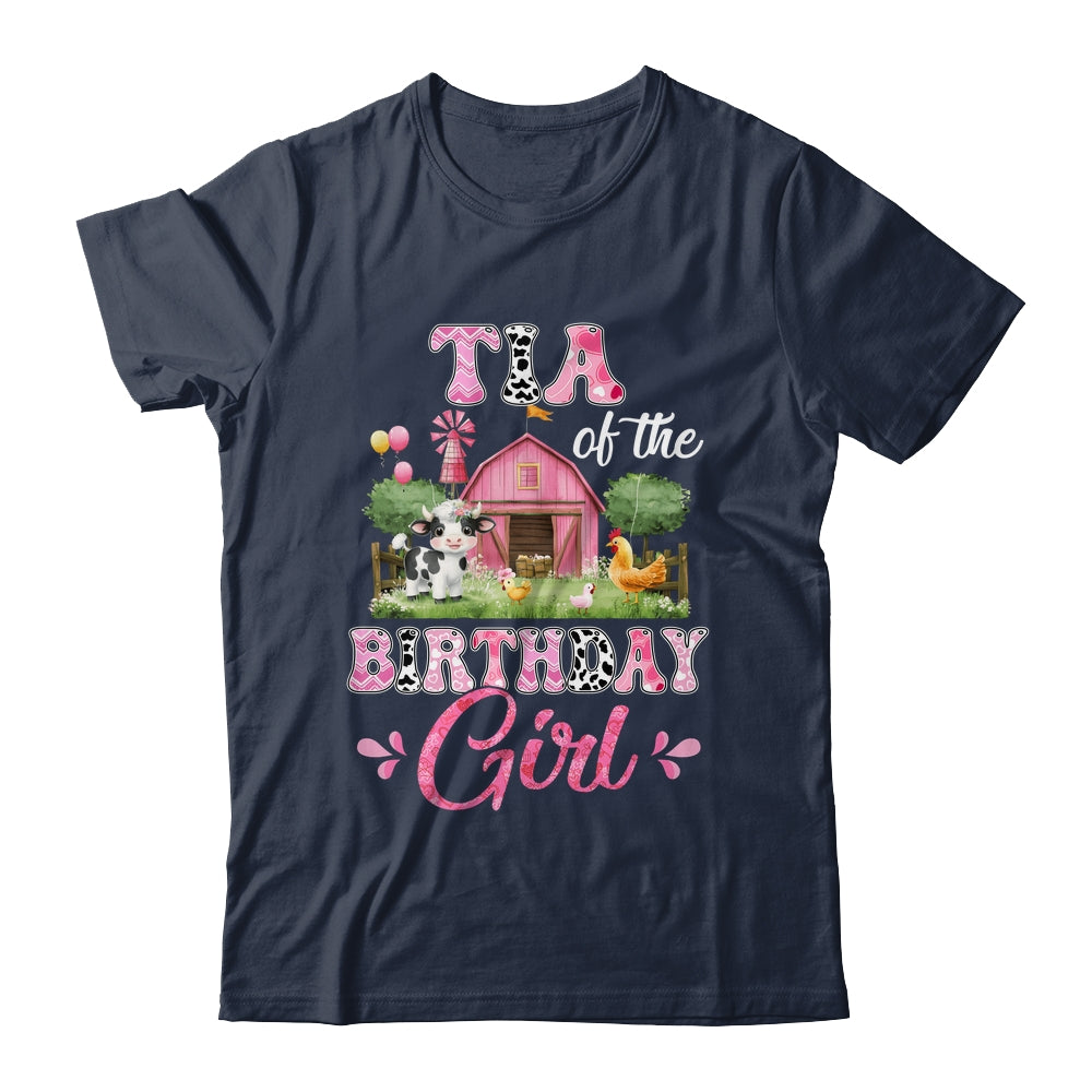 Tia Of The Birthday Girl 1st Birthday Cow Farm Family Shirt & Hoodie | siriusteestore
