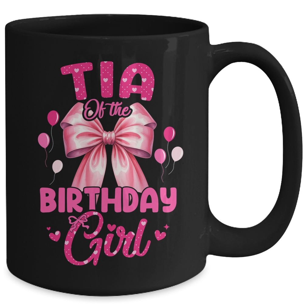Tia Of The Birthday Girl Coquette Bow Matching Family Mug | siriusteestore
