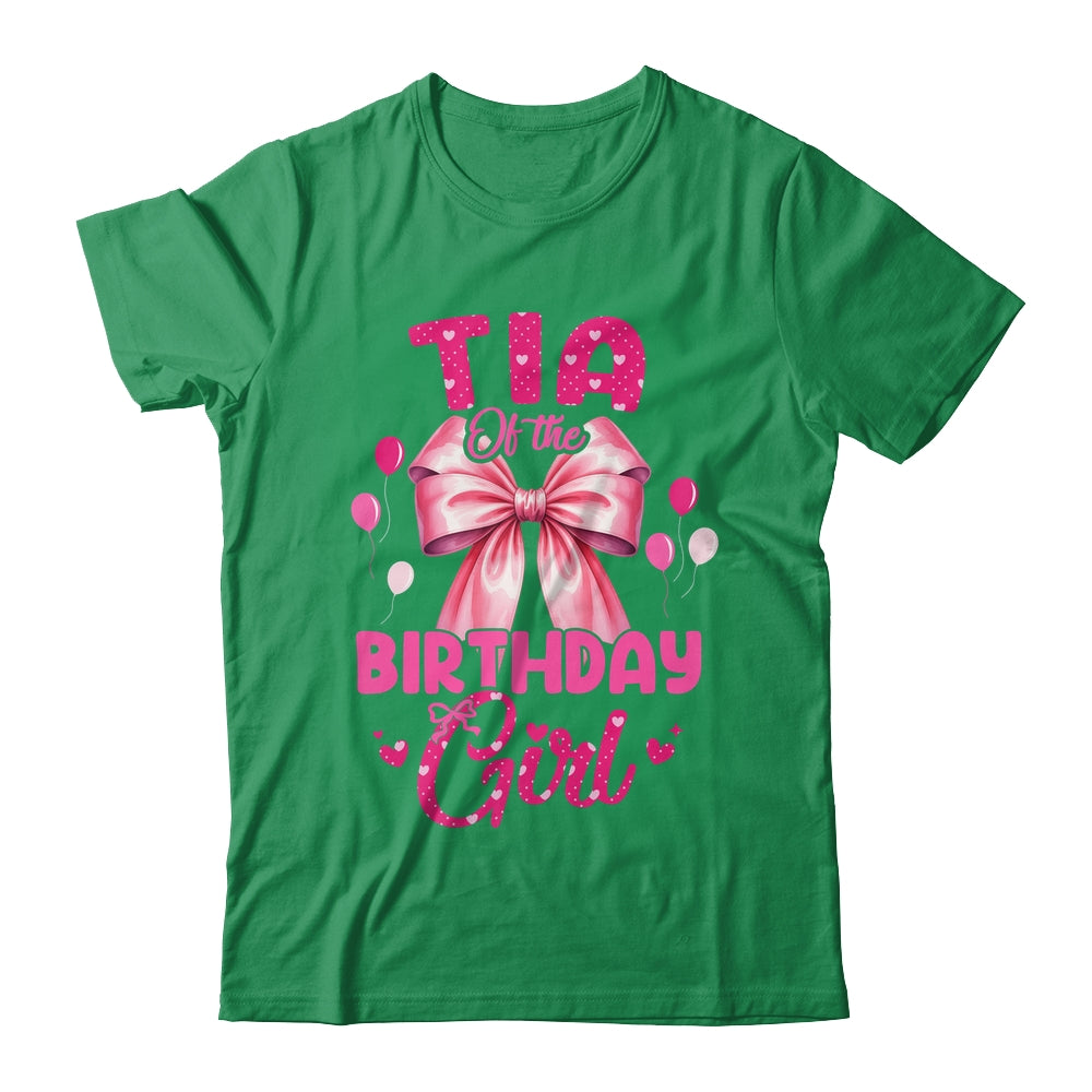 Tia Of The Birthday Girl Coquette Bow Matching Family Shirt & Hoodie | siriusteestore