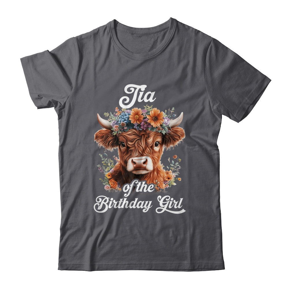 Tia Of The Birthday Girl Highland Cow Farm Family Shirt & Hoodie | siriusteestore