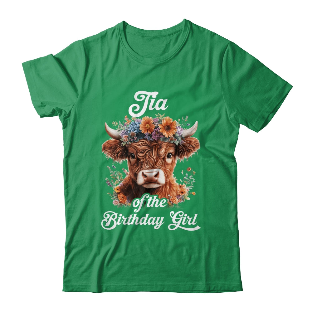 Tia Of The Birthday Girl Highland Cow Farm Family Shirt & Hoodie | siriusteestore