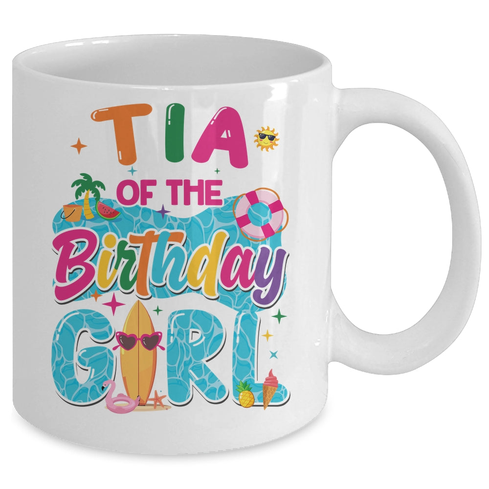 Tia Of The Birthday Girl Pool Party Beach Family Matching Mug | siriusteestore