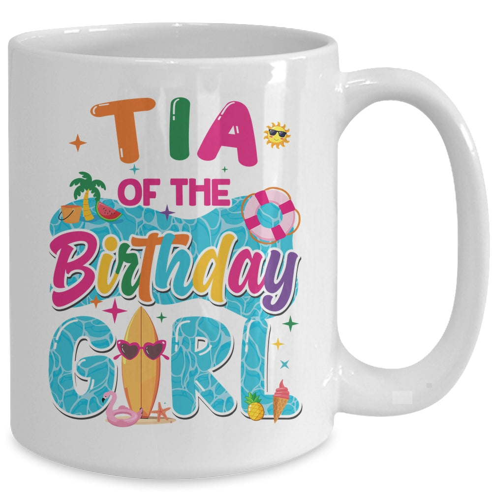 Tia Of The Birthday Girl Pool Party Beach Family Matching Mug | siriusteestore