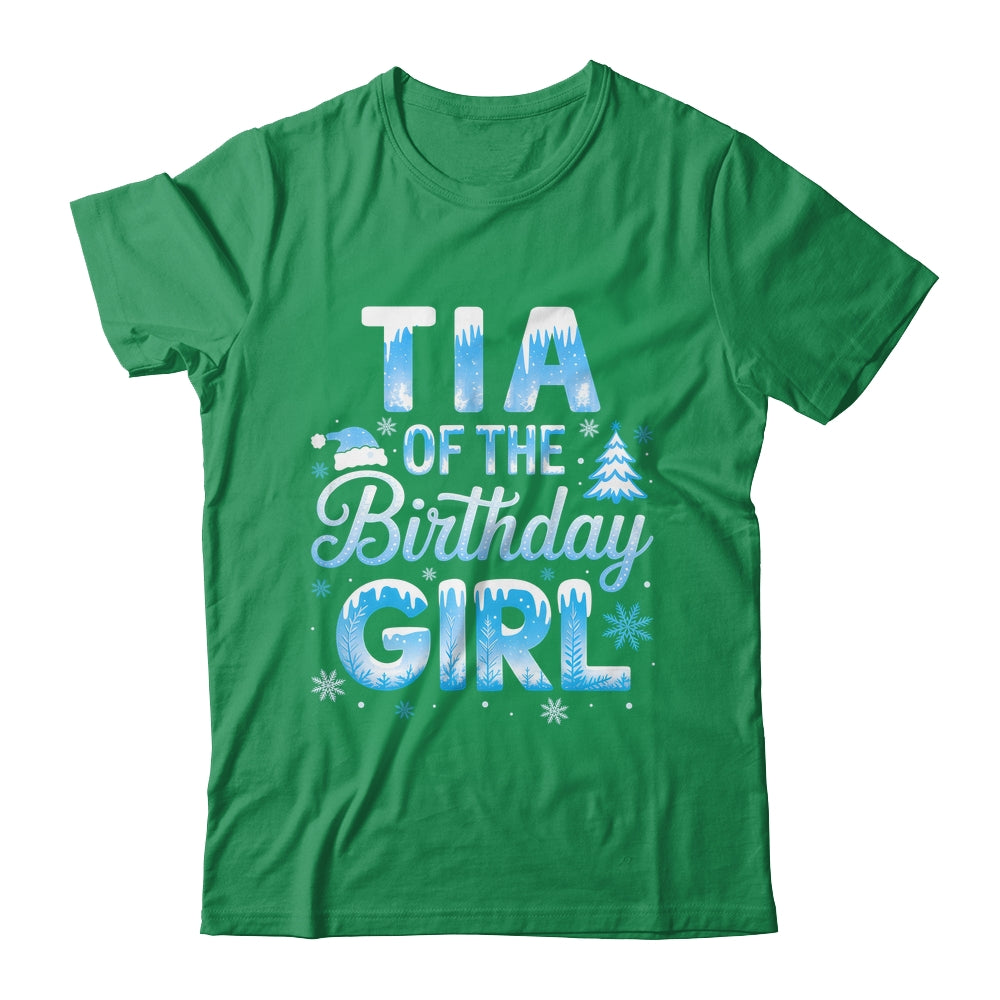 Tia Of The Birthday Girl Snowflakes Winter Family Matching Shirt & Hoodie | siriusteestore
