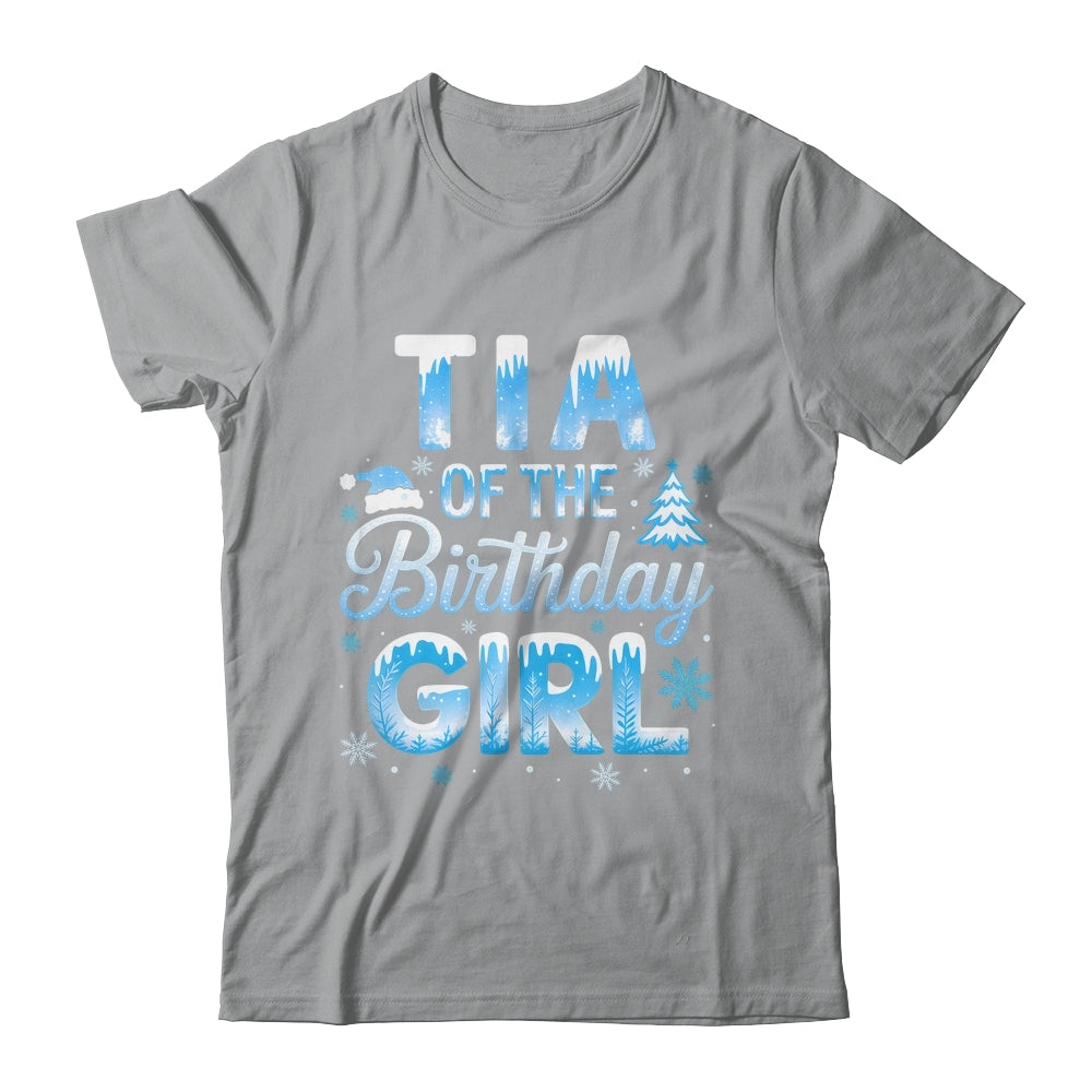 Tia Of The Birthday Girl Snowflakes Winter Family Matching Shirt & Hoodie | siriusteestore
