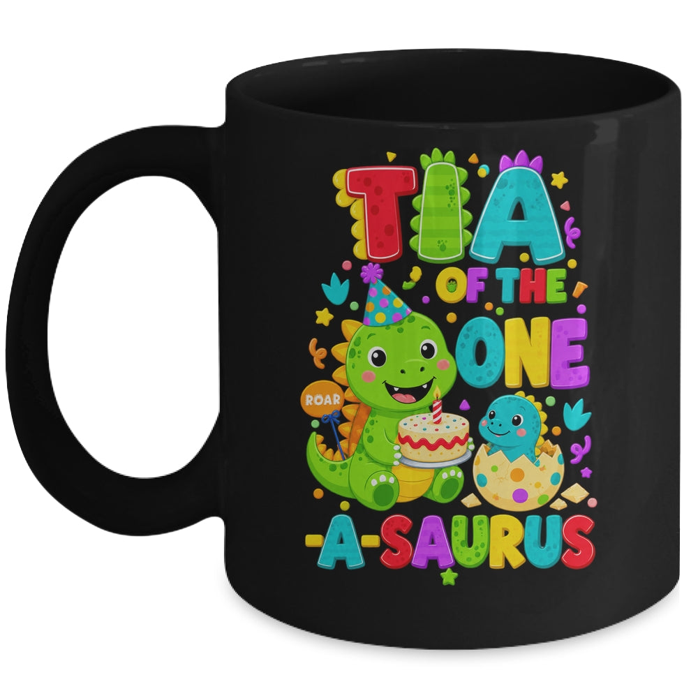 Tia Of The One-A-Saurus 1St Birthday Boy T-Rex Dinosaur Mug | siriusteestore