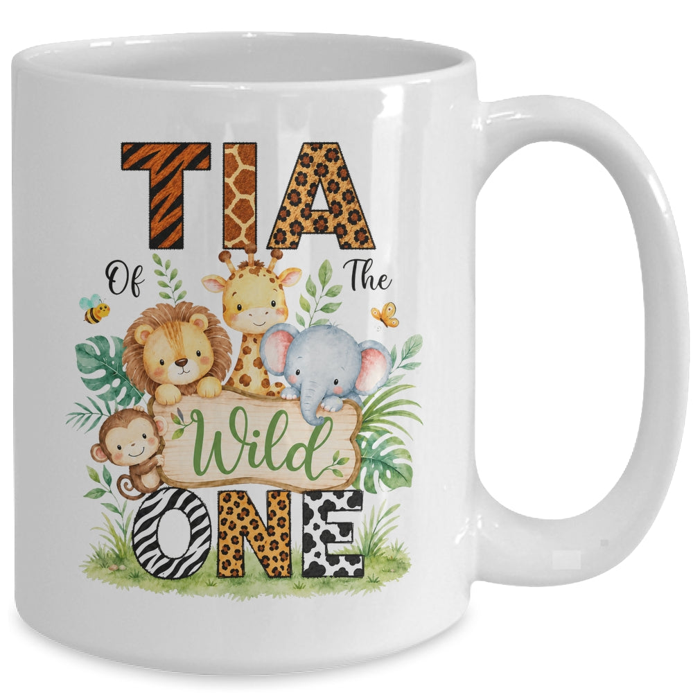 Tia Of The Wild One First Birthday Boy Jungle Safari Mug | siriusteestore