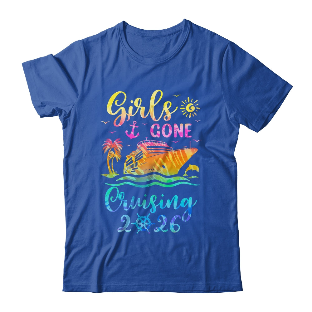 Tie Dye Cruising Squad Girls Gone Cruising 2026 Summer Trip Shirt & Tank Top | siriusteestore