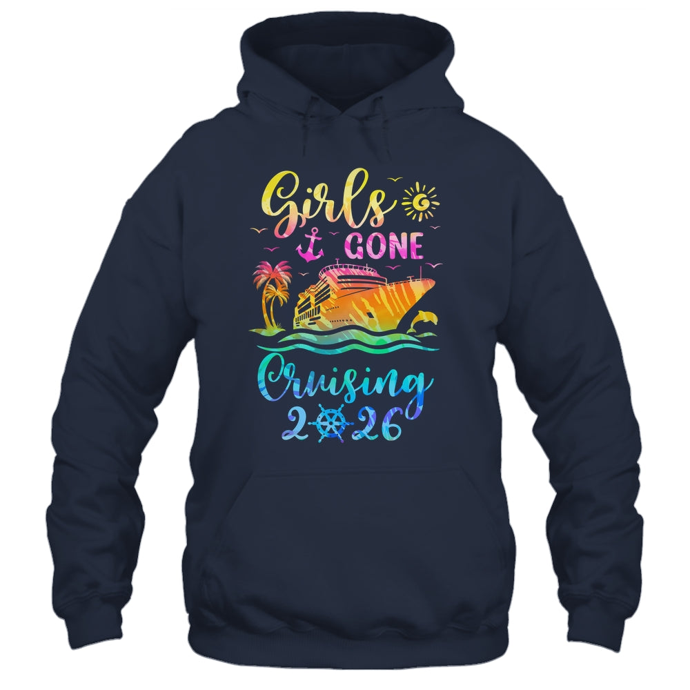 Tie Dye Cruising Squad Girls Gone Cruising 2026 Summer Trip Shirt & Tank Top | siriusteestore