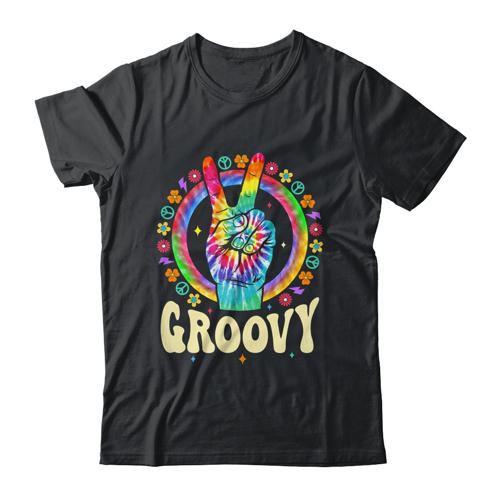 Tie Dye Peace Sign Love Groovy Hippie Party For Women Girls Shirt & Tank Top | siriusteestore