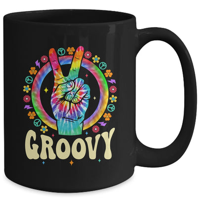 Tie Dye Peace Sign Love Groovy Hippie Party For Women Girls Mug | siriusteestore