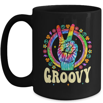 Tie Dye Peace Sign Love Groovy Hippie Party For Women Girls Mug | siriusteestore