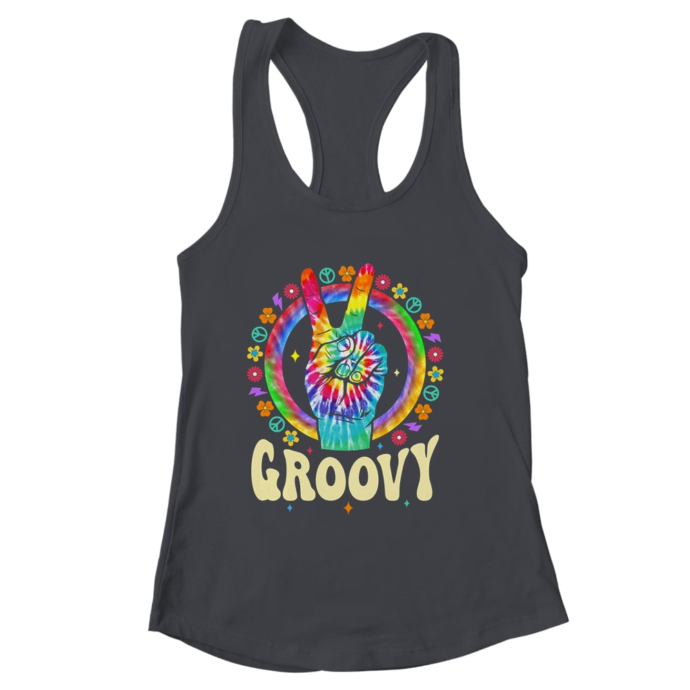 Tie Dye Peace Sign Love Groovy Hippie Party For Women Girls Shirt & Tank Top | siriusteestore