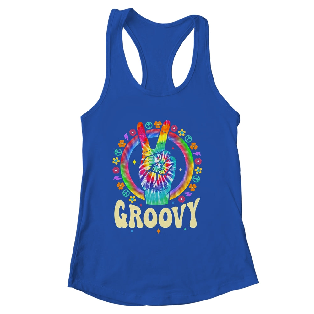 Tie Dye Peace Sign Love Groovy Hippie Party For Women Girls Shirt & Tank Top | siriusteestore