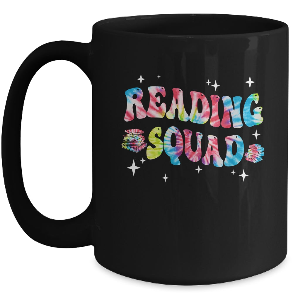 Tie Dye Reading Squad Girls Boys Cute Reading Teacher Mug | siriusteestore