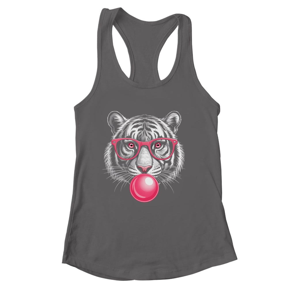 Tiger Face Pink Sunglasses Wild Animal Jungle Women Girls Shirt & Tank Top | siriusteestore