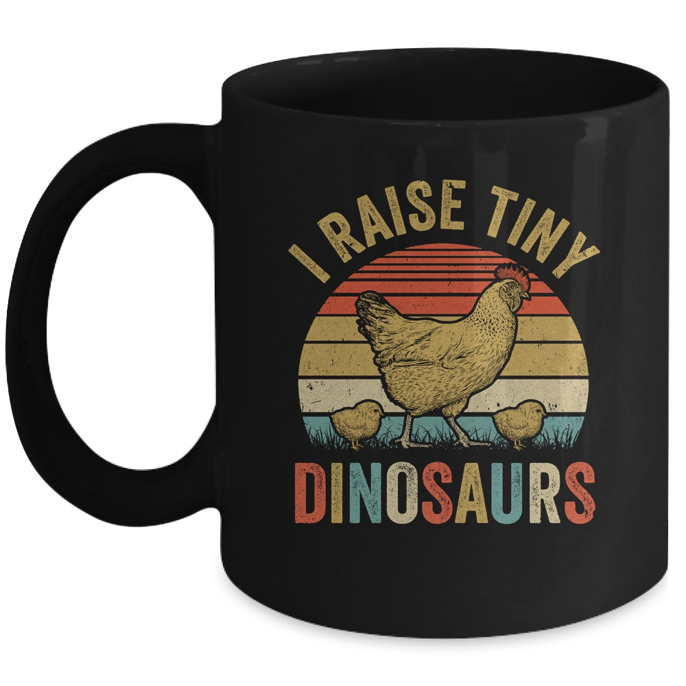 Tiny Dinosaurs Chicken Art For Men Women Farm Lover Farmer Mug | siriusteestore